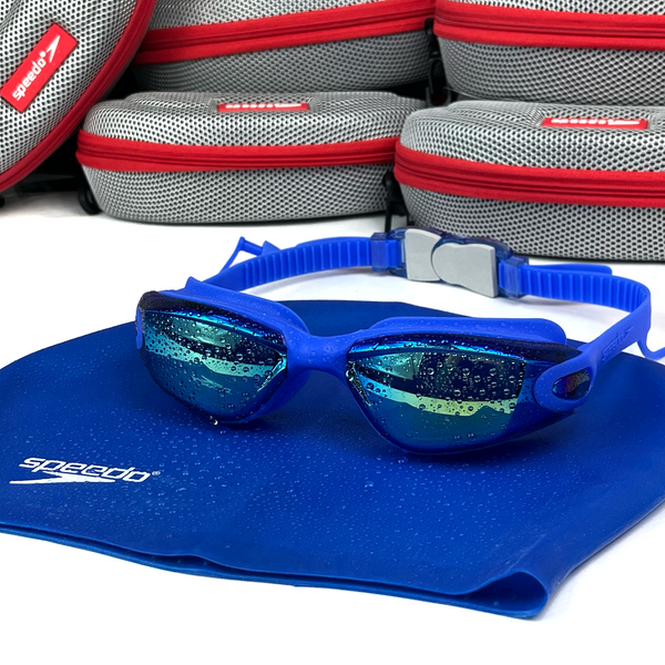 Окуляри для плавання Speedo AquaEar з берушами Сині SP02 фото