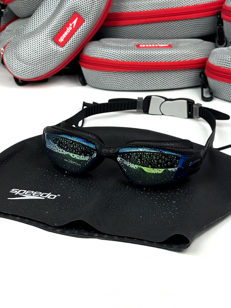 Окуляри для плавання Speedo AquaEar з берушами Чорні SP04 фото