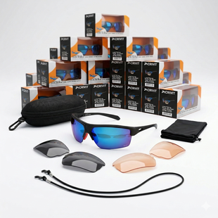 Спортивні окуляри Crivit Pro Black Matte зі змінними лінзами CrGoG1 фото