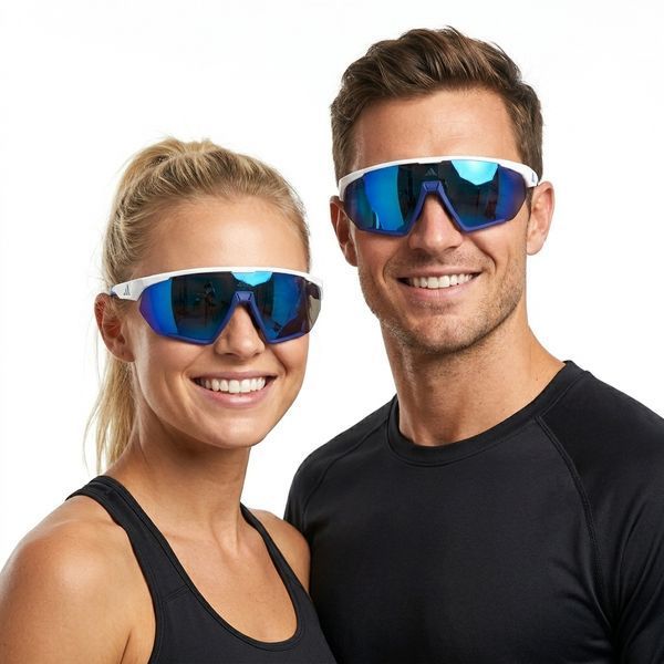 Спортивні сонцезахисні окуляри Adidas SP0076 Синьо-Білі SP0071BLW фото